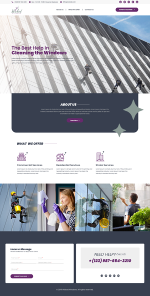 Web Design par Hassaan Shah pour Wicked Windows, LLC | Design #23244597