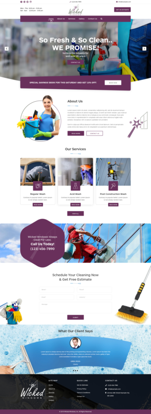 Web Design par Factotum Designs pour Wicked Windows, LLC | Design : #23250477