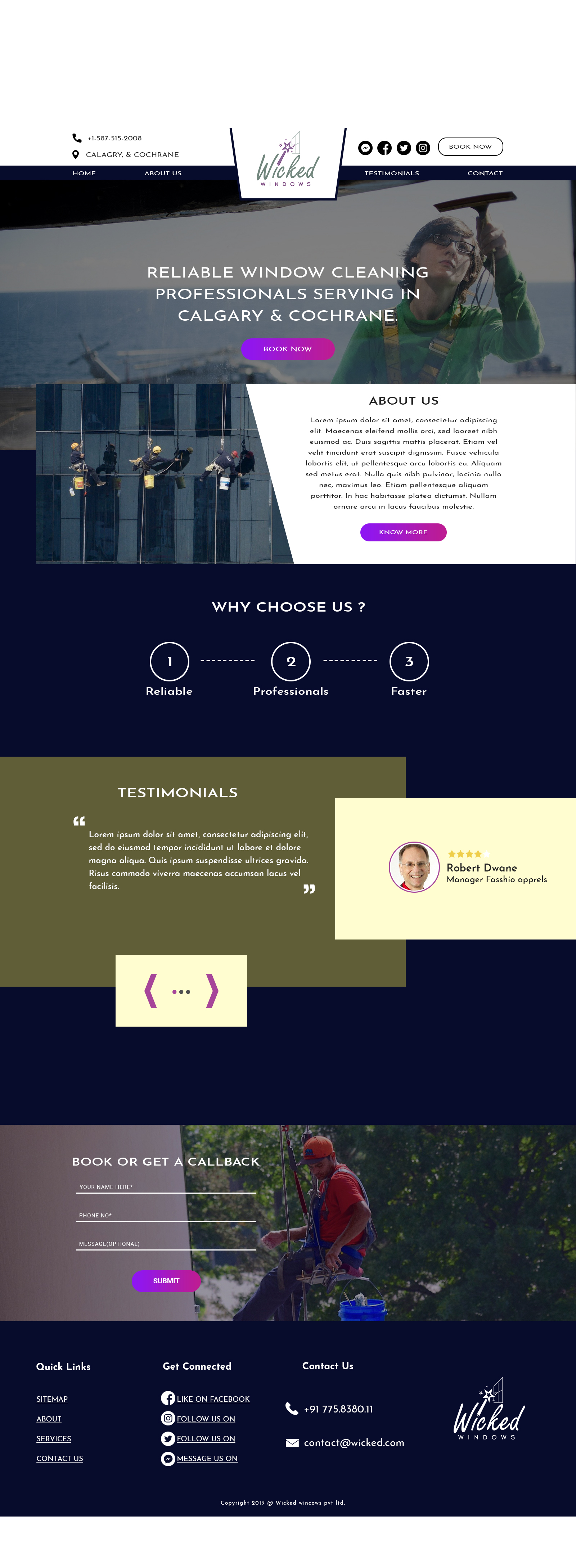 Web Design by Designtiel for Wicked Windows, LLC | Design #23277321