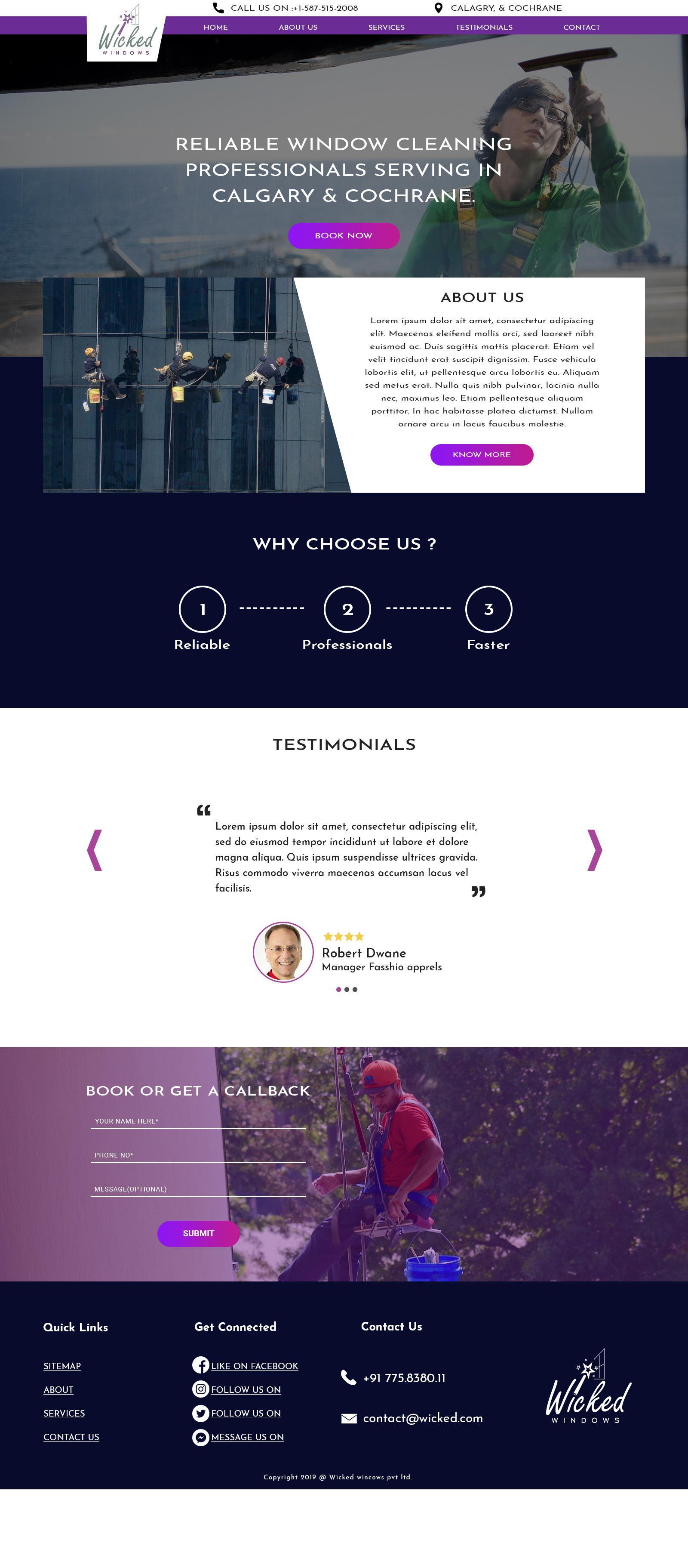 Web Design by Designtiel for Wicked Windows, LLC | Design #23277322