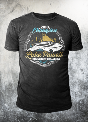 2018 Houseboat Challenge Champion | Diseño de Camiseta por badpixelarts