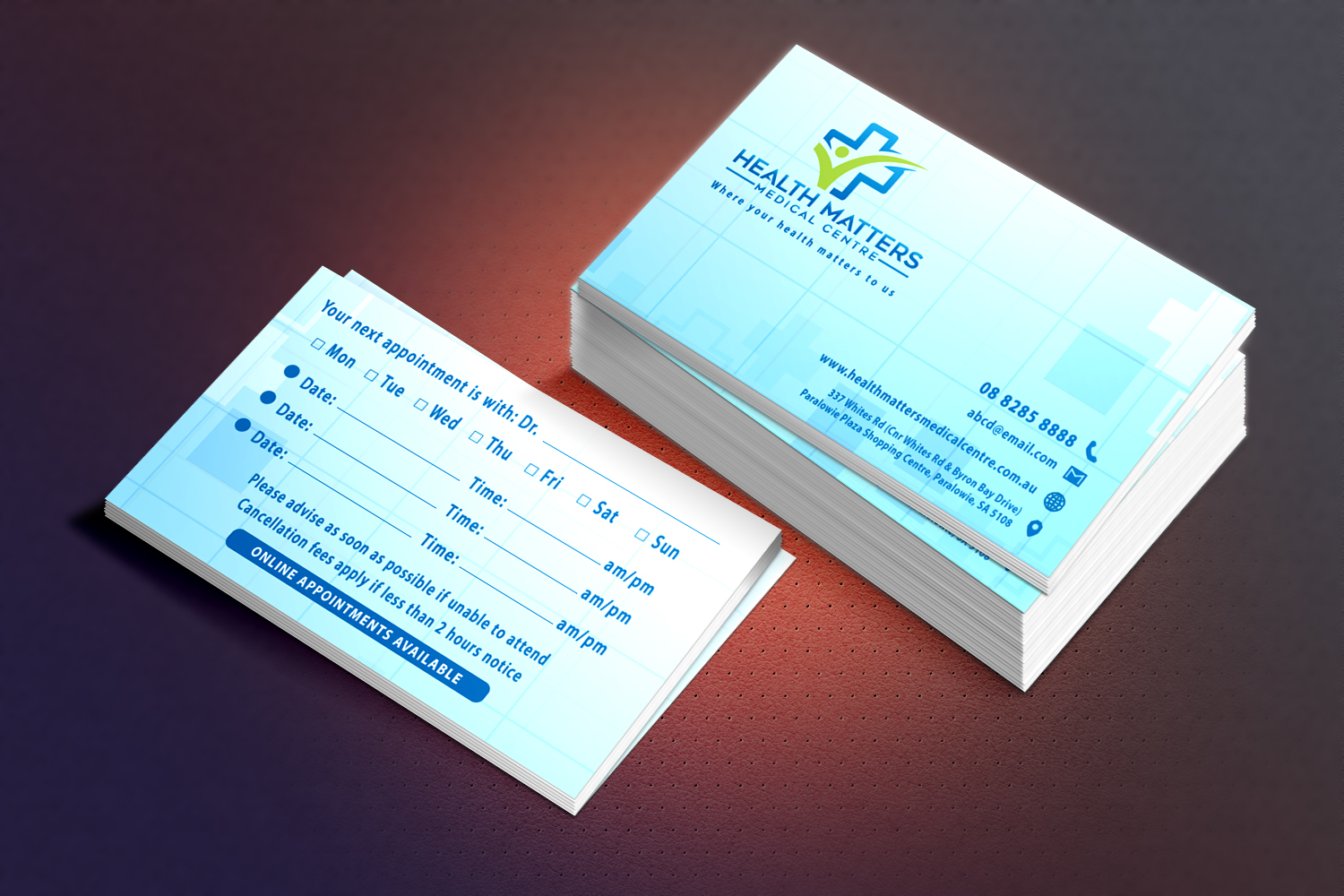 Business Card Design by TGDesigns for Health Matters Medical Centre | Design #23287340
