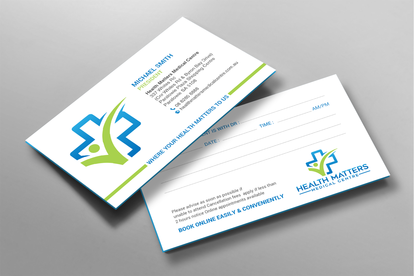 Visitenkarten-Design von chandrayaan.creative für Health Matters Medical Centre | Design #23246242