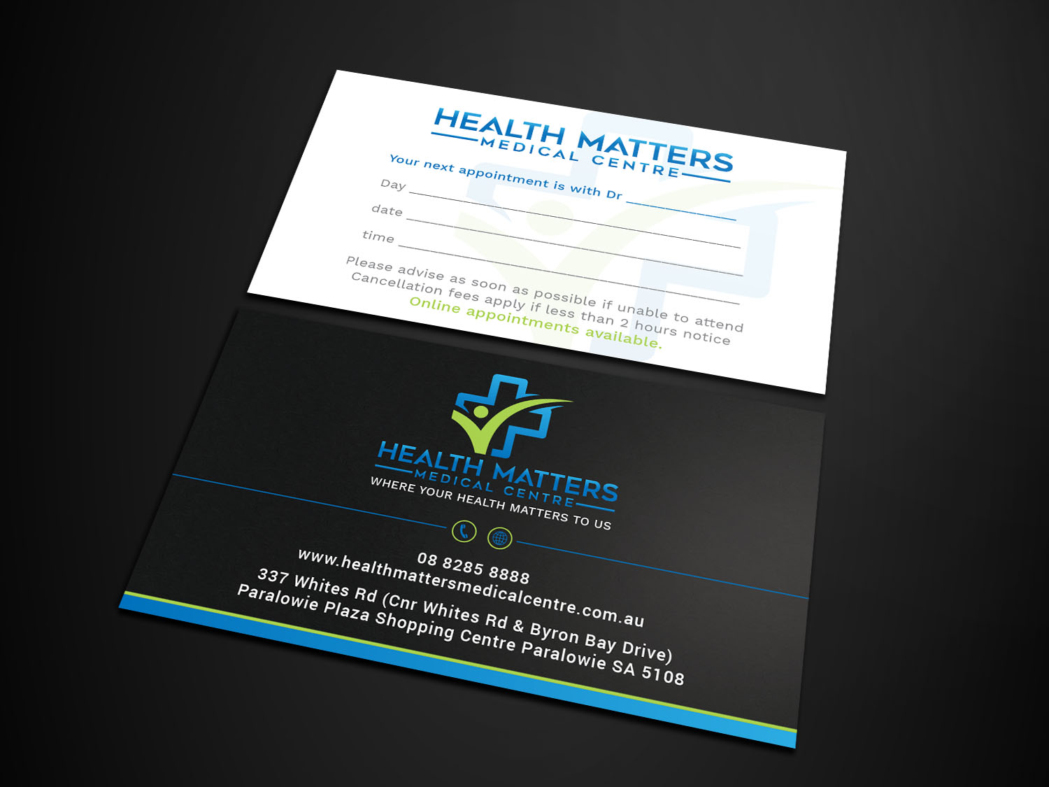 Business Card Design by Tripti Ranjan Gain for Health Matters Medical Centre | Design #23246533