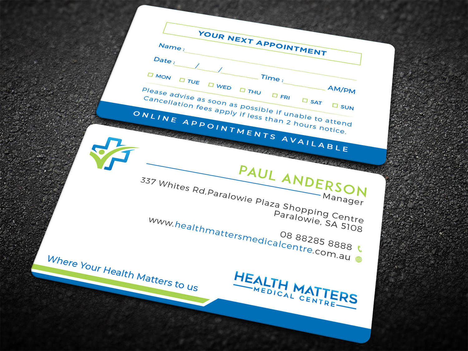 Business Card Design by Tripti Ranjan Gain for Health Matters Medical Centre | Design #23248656