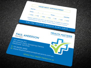 Business Card Design by Tripti Ranjan Gain for Health Matters Medical Centre | Design: #23248657
