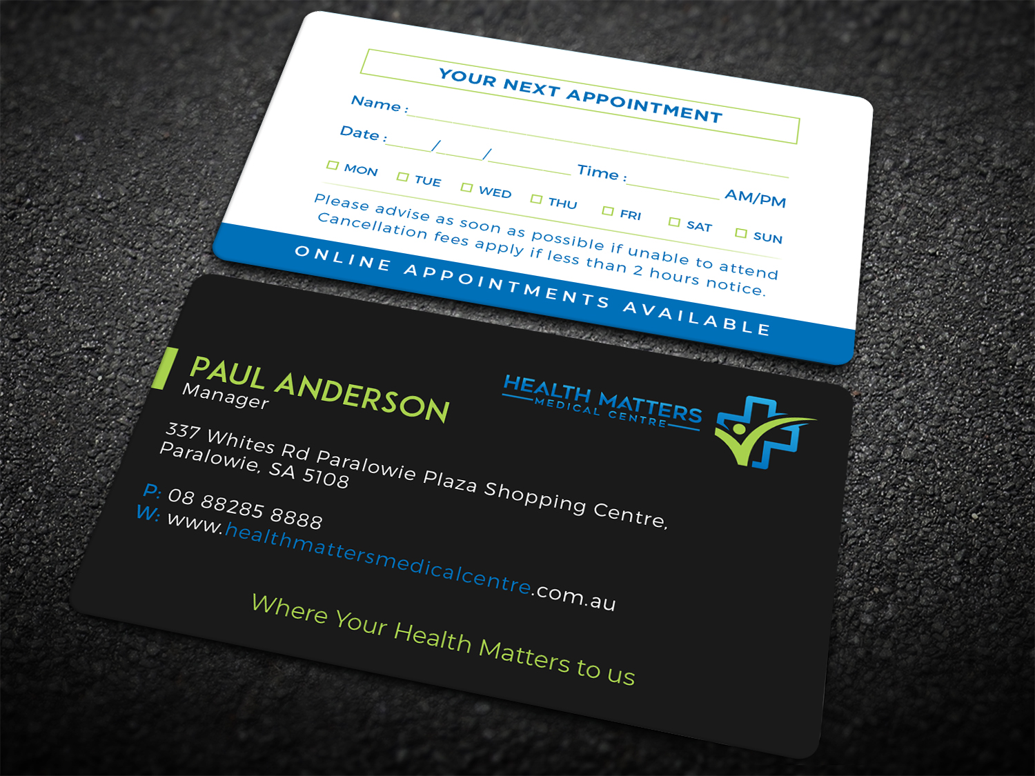 Business Card Design by Tripti Ranjan Gain for Health Matters Medical Centre | Design #23248658