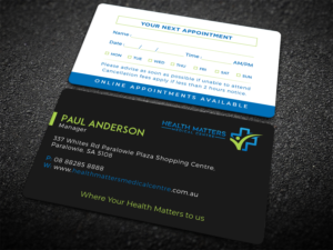 Business Card Design by Tripti Ranjan Gain for Health Matters Medical Centre | Design: #23248658