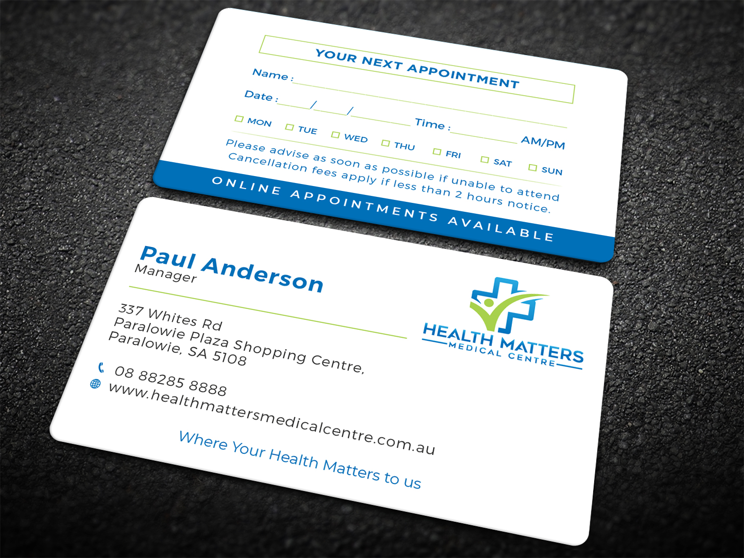 Business Card Design by Tripti Ranjan Gain for Health Matters Medical Centre | Design #23248666