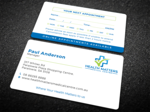 Business Card Design by Tripti Ranjan Gain for Health Matters Medical Centre | Design: #23248666
