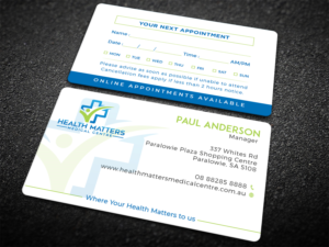 Business Card Design by Tripti Ranjan Gain for Health Matters Medical Centre | Design: #23248667