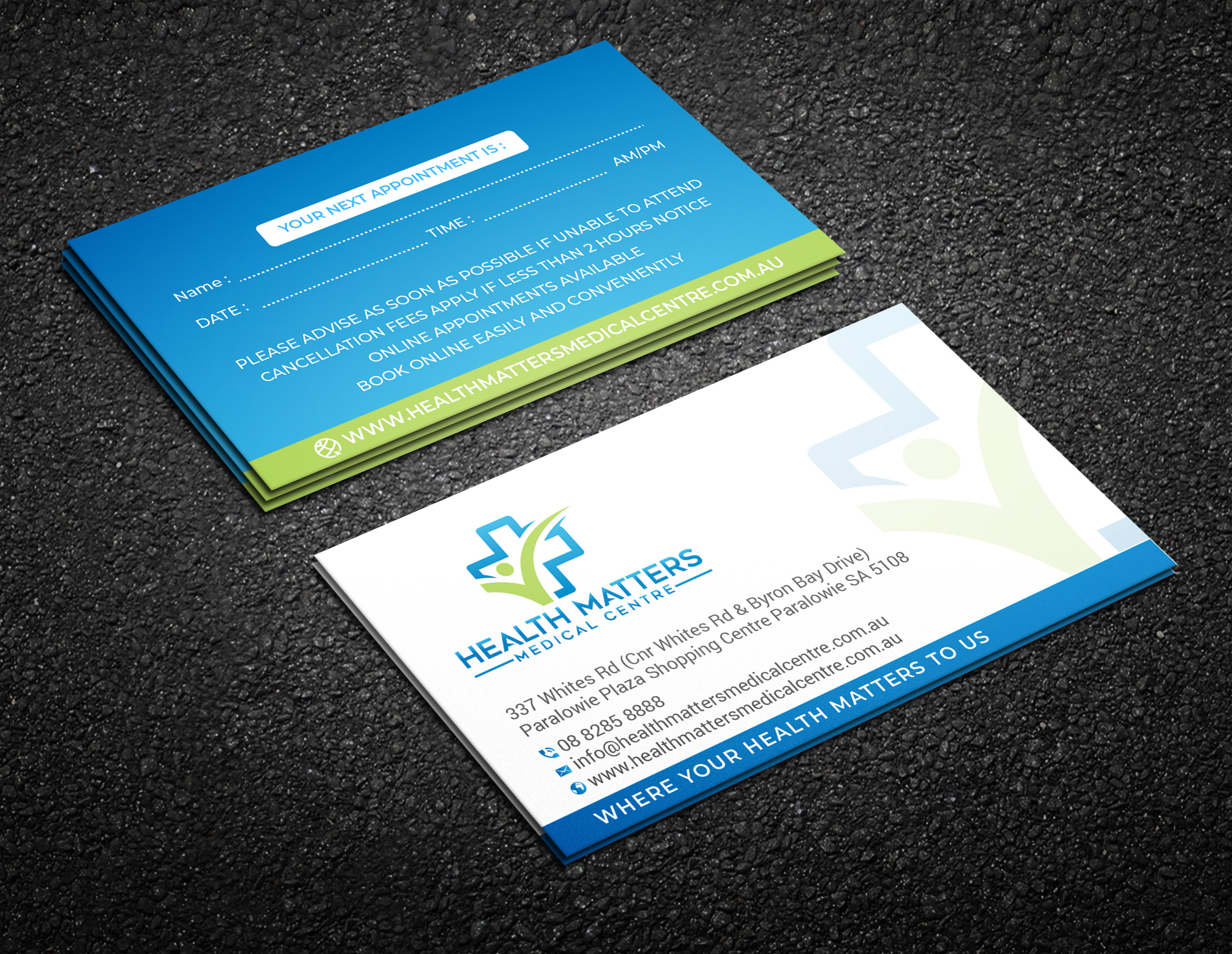 Diseño de Tarjeta de Presentación por R.design para Health Matters Medical Centre | Diseño #23247060