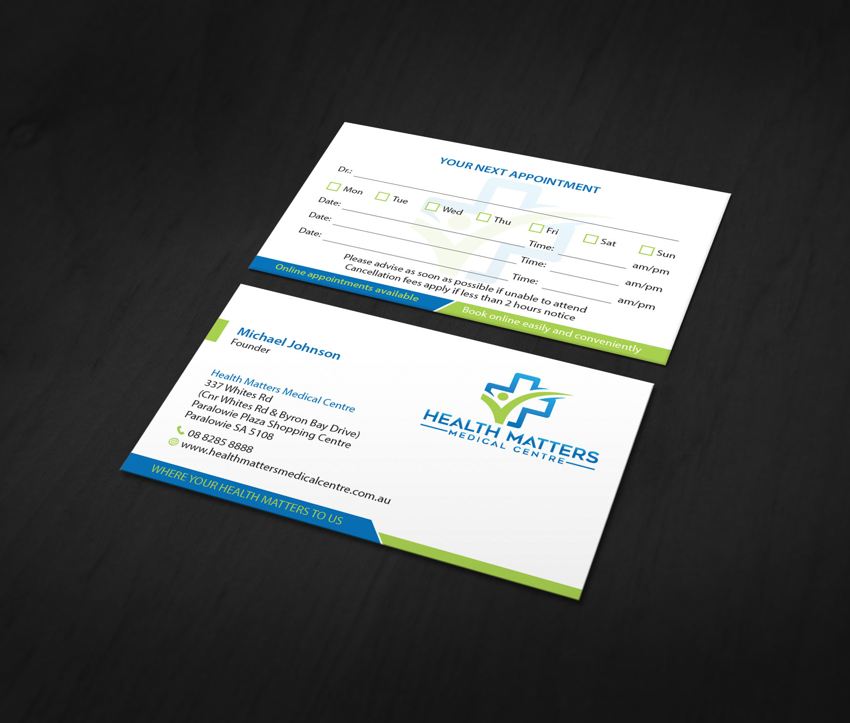 Business Card Design by MDesign for Health Matters Medical Centre | Design #23245348