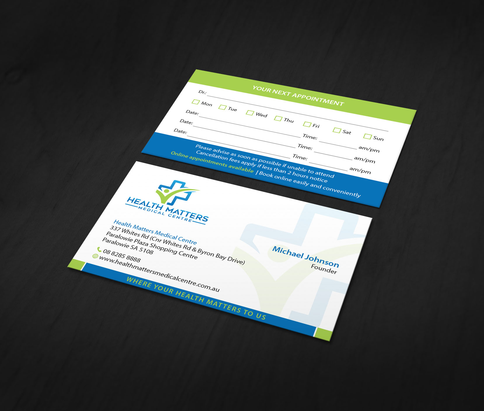 Business Card Design by MDesign for Health Matters Medical Centre | Design #23251116