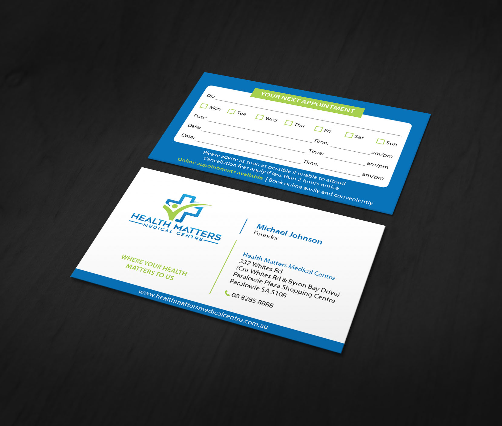 Business Card Design by MDesign for Health Matters Medical Centre | Design #23251117