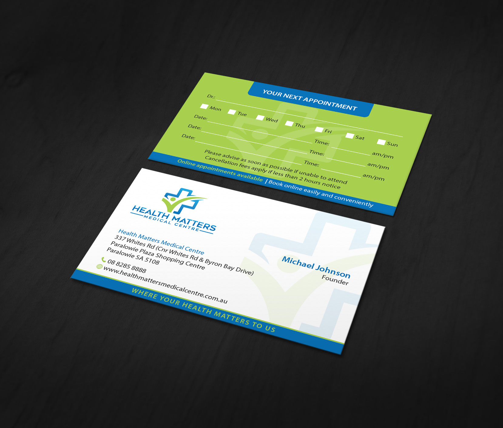 Business Card Design by MDesign for Health Matters Medical Centre | Design #23270670