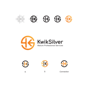 KwikSilver (is the brand). I would like a version with just the brand and another with the tag (Mature Professional Services) | Logo Design by Filo F