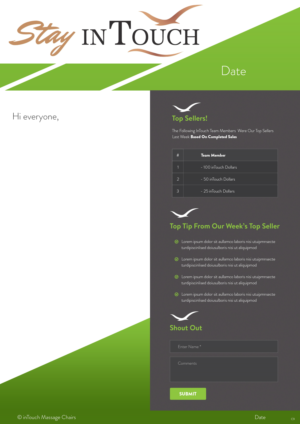 Newsletter Design by pb for inTouch Massage Chairs | Design #23255287
