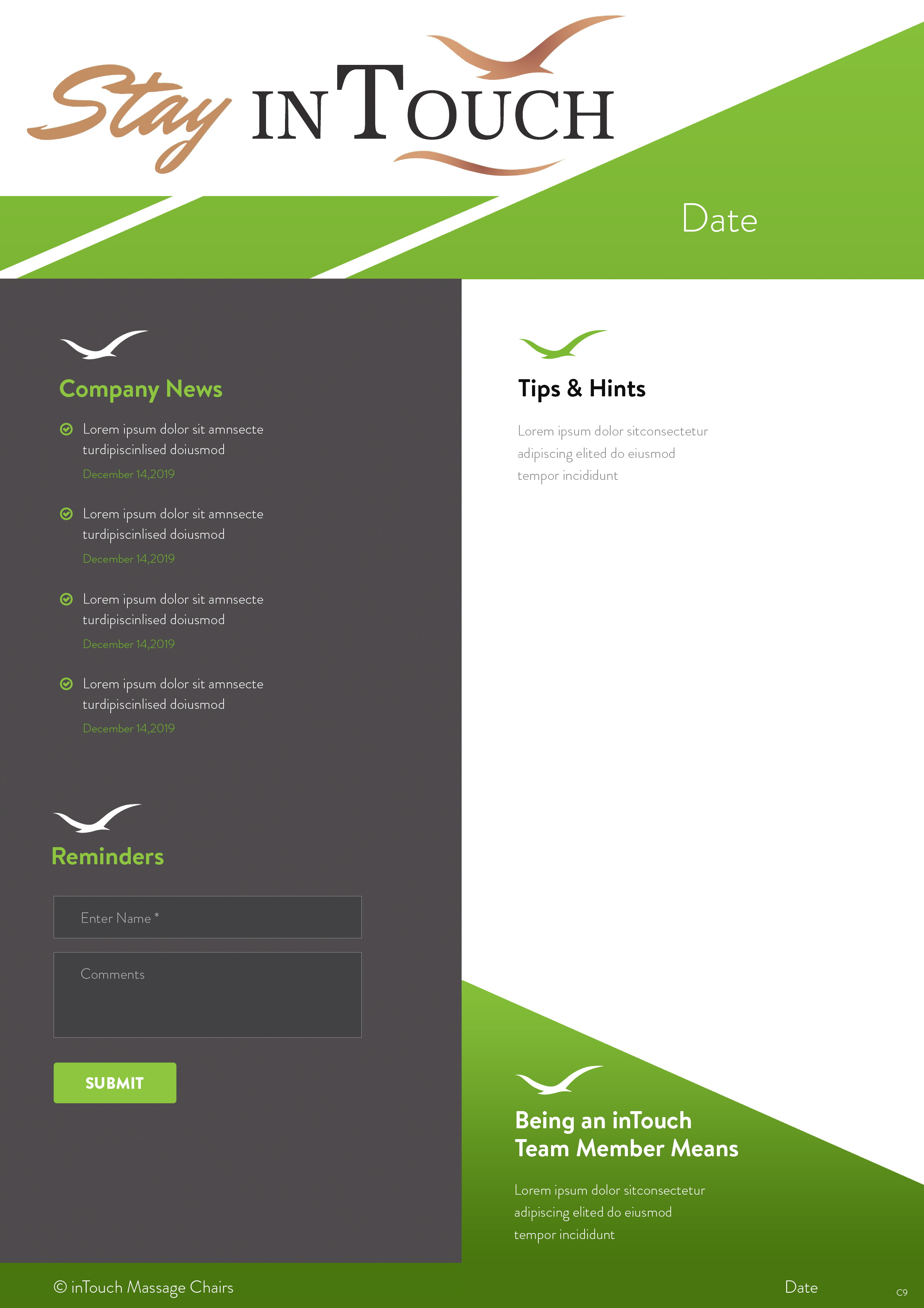 Newsletter Design by pb for inTouch Massage Chairs | Design #23255288