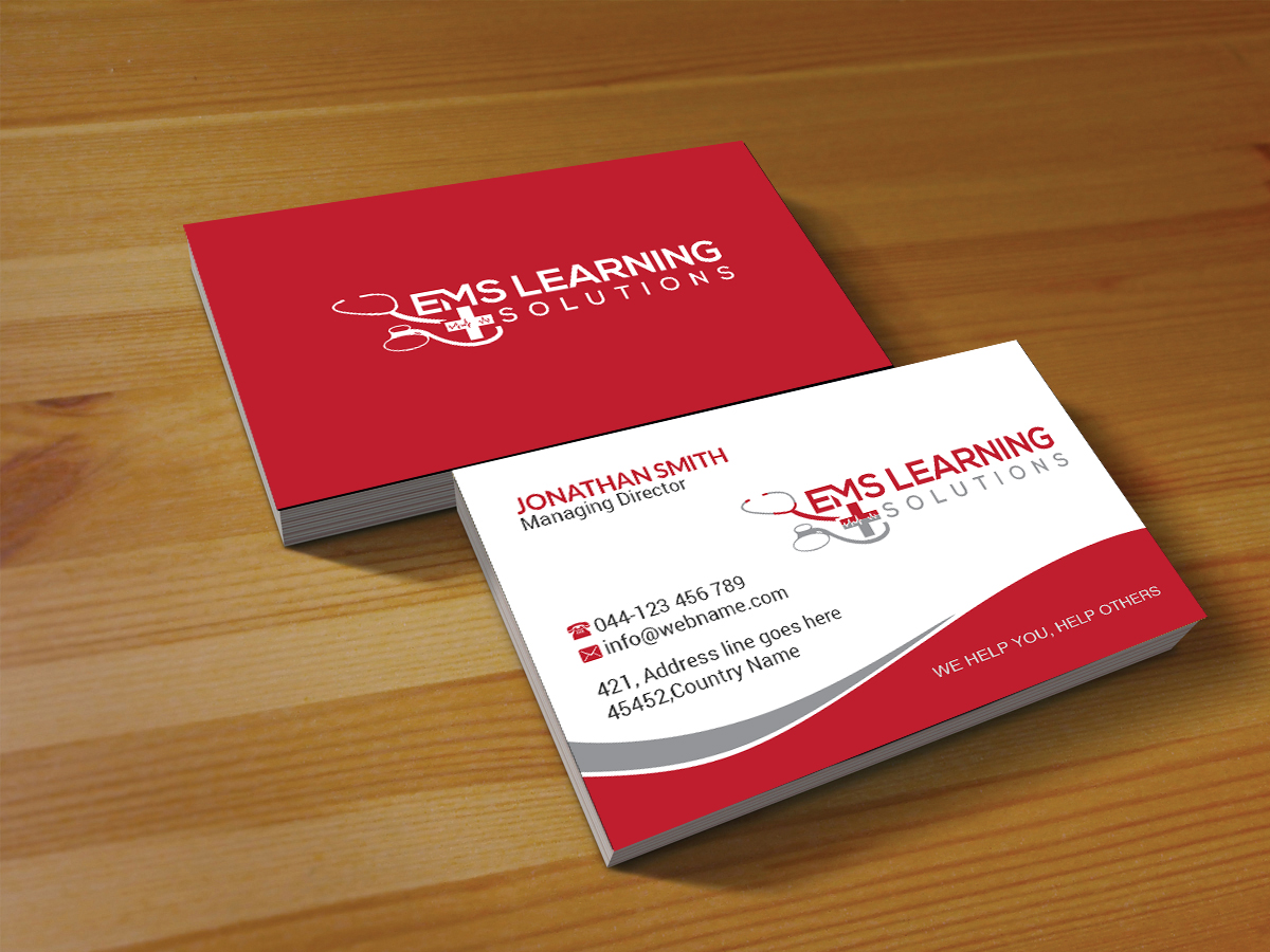Business Card Design by Creations Box 2015 for EMS Learning Solutions | Design #23258431