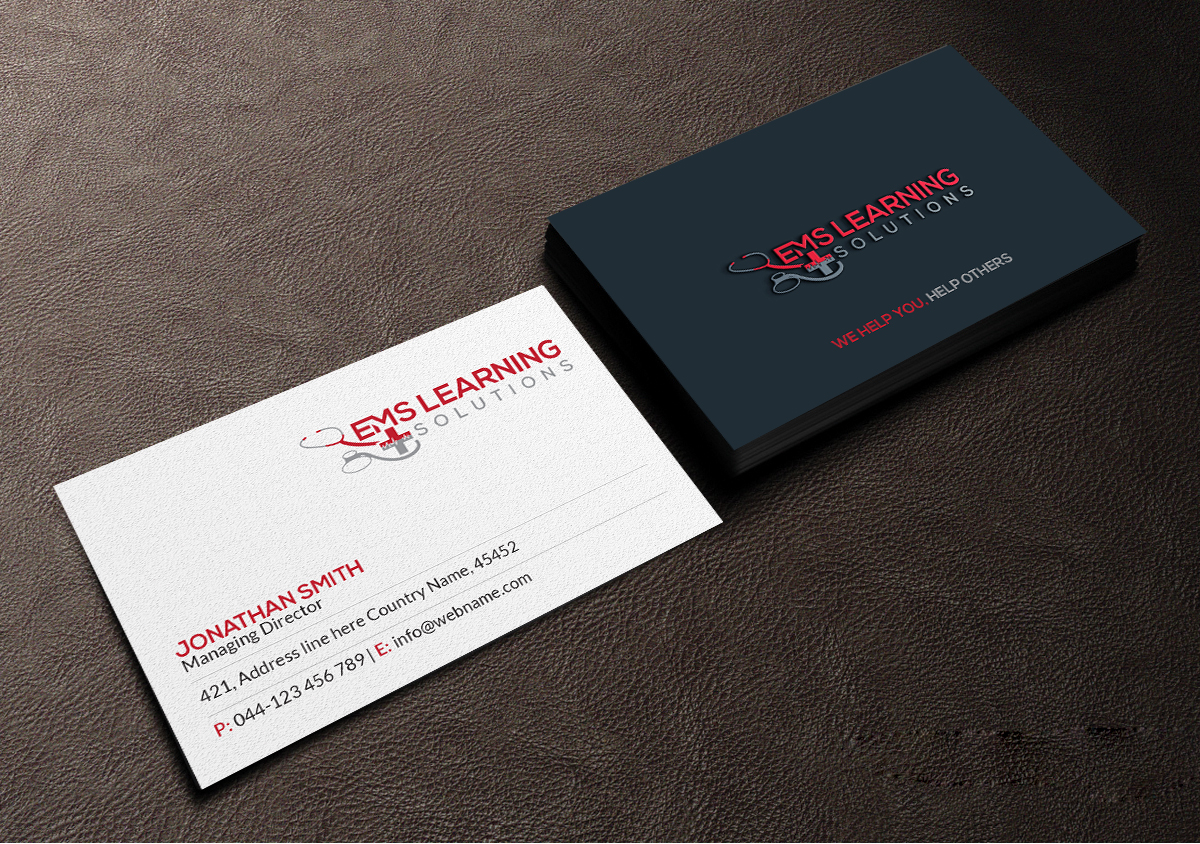 Business Card Design by Creations Box 2015 for EMS Learning Solutions | Design #23260263