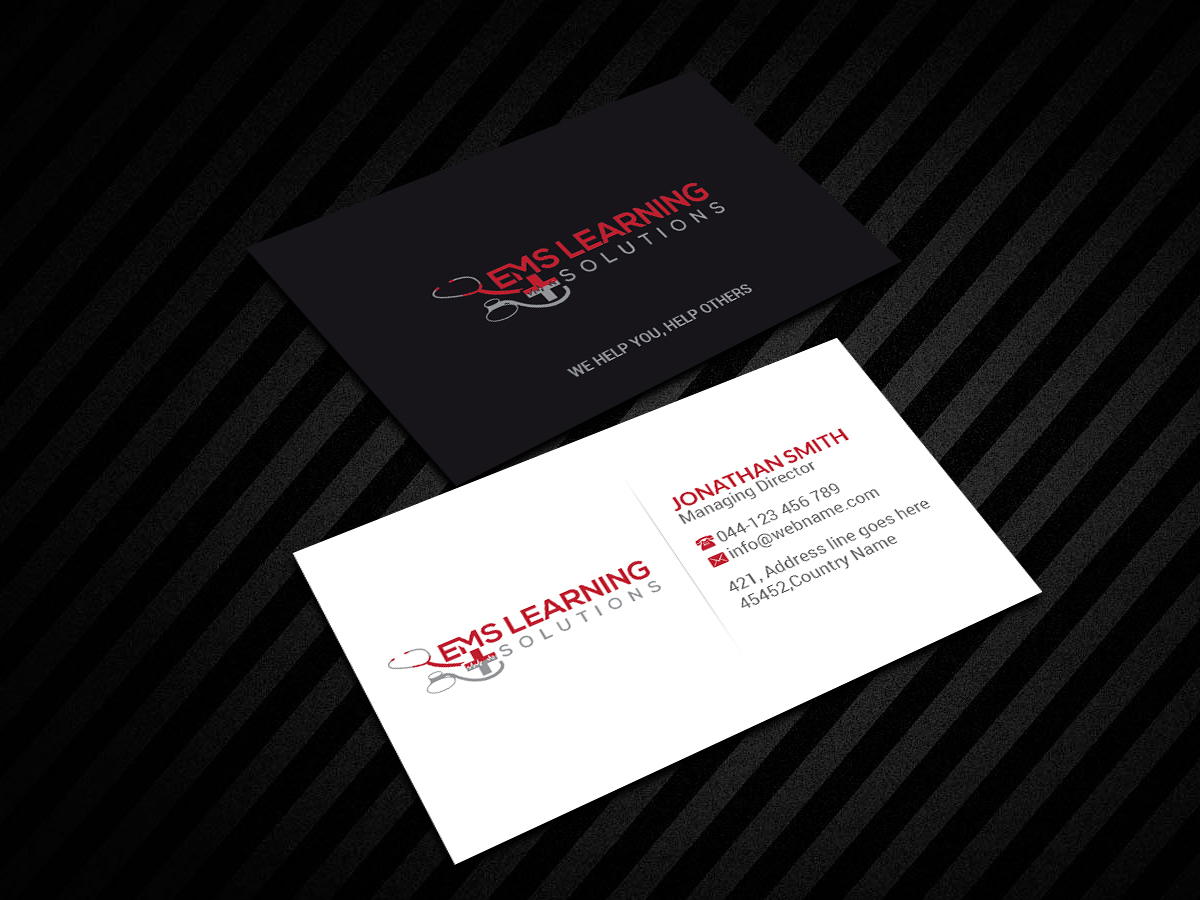 Business Card Design by Creations Box 2015 for EMS Learning Solutions | Design #23260272