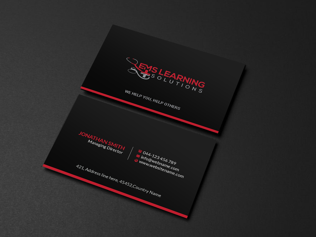 Business Card Design by Creations Box 2015 for EMS Learning Solutions | Design #23260274