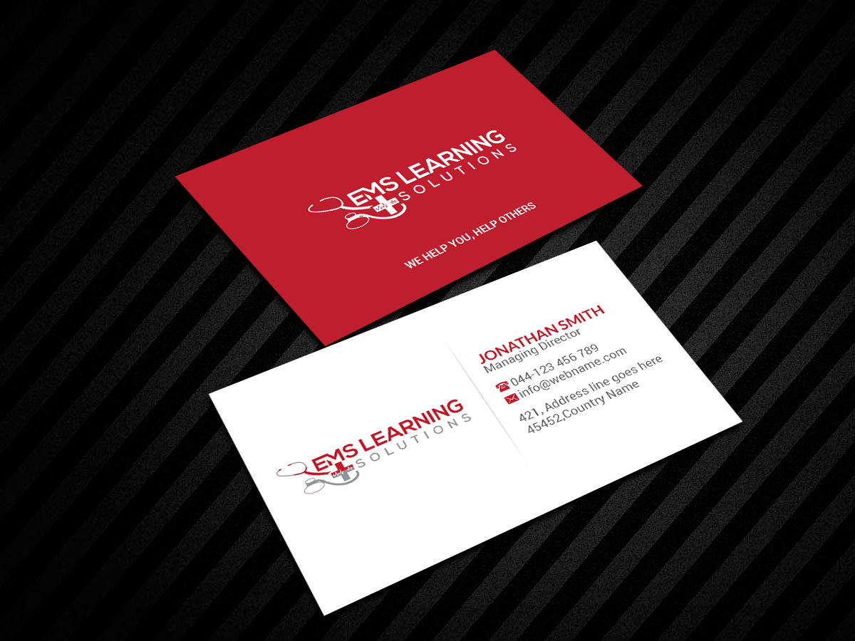 Business Card Design by Creations Box 2015 for EMS Learning Solutions | Design #23260275