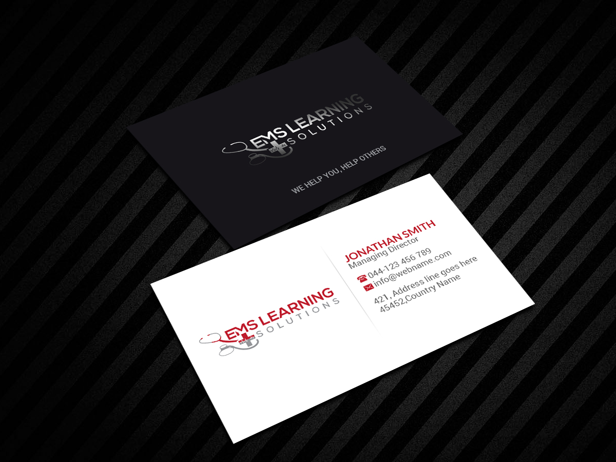 Business Card Design by Creations Box 2015 for EMS Learning Solutions | Design #23260276