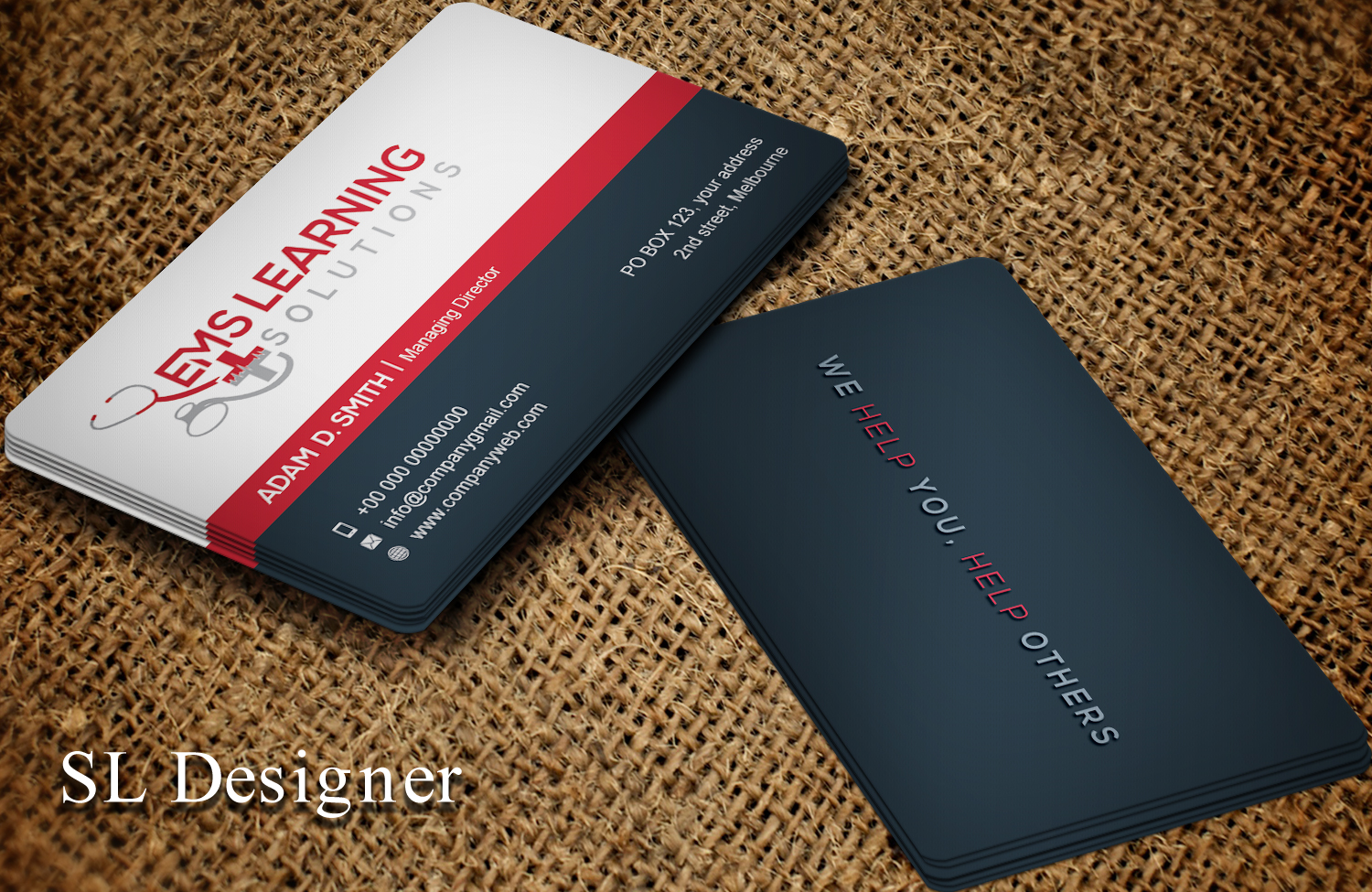 Business Card Design by SL Designer for EMS Learning Solutions | Design #23258850