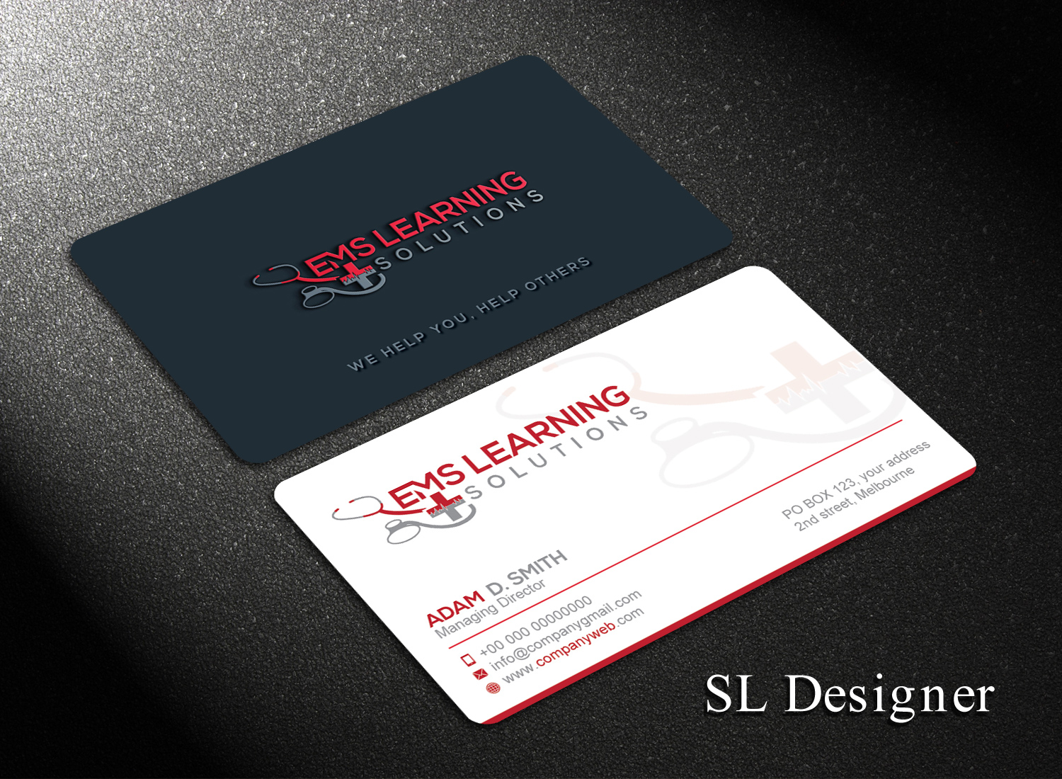 Business Card Design by SL Designer for EMS Learning Solutions | Design #23258852