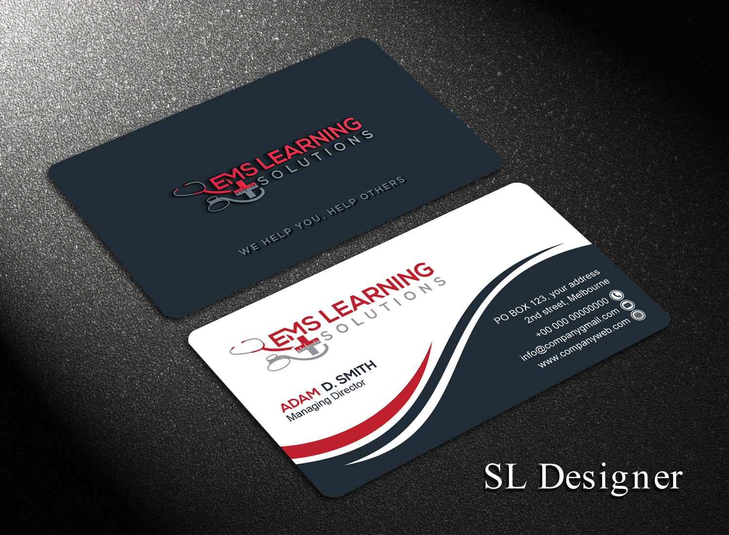 Business Card Design by SL Designer for EMS Learning Solutions | Design #23258854