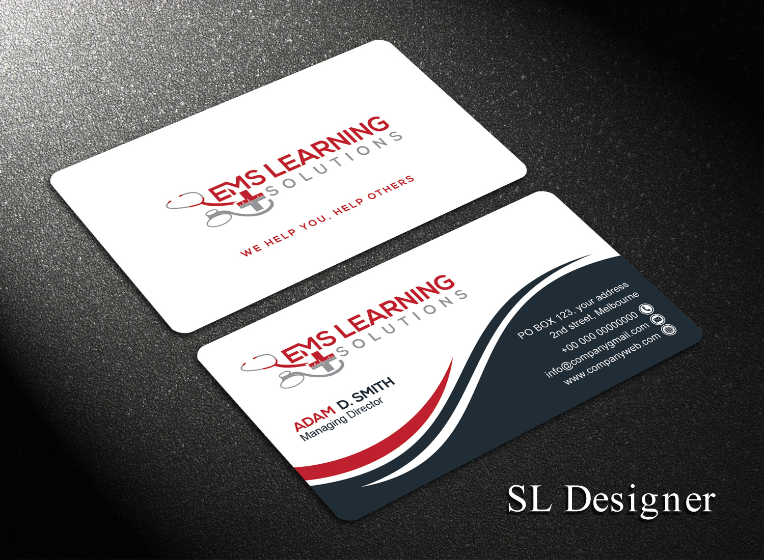 Business Card Design by SL Designer for EMS Learning Solutions | Design #23258855