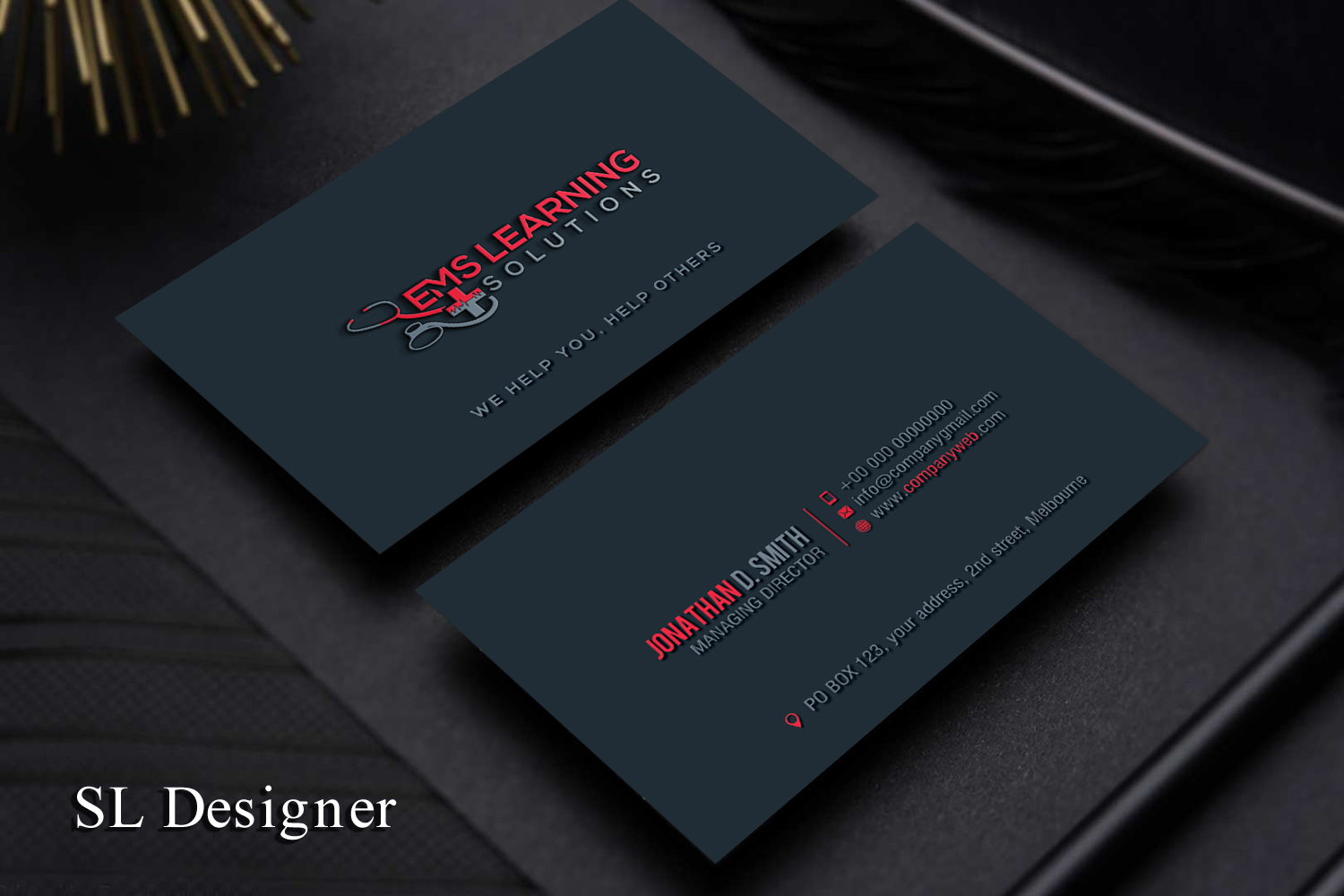 Business Card Design by SL Designer for EMS Learning Solutions | Design #23258856