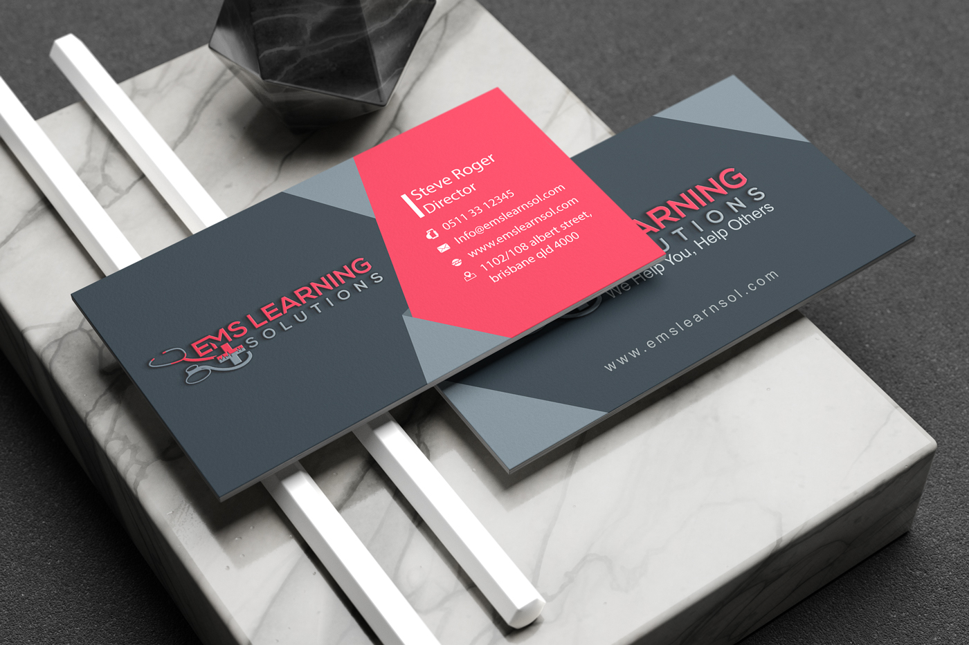 Business Card Design by Fusionex Studio for EMS Learning Solutions | Design #23255795
