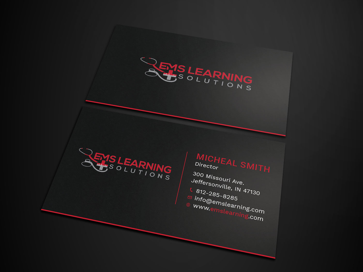 Business Card Design by Tripti Ranjan Gain for EMS Learning Solutions | Design #23257216