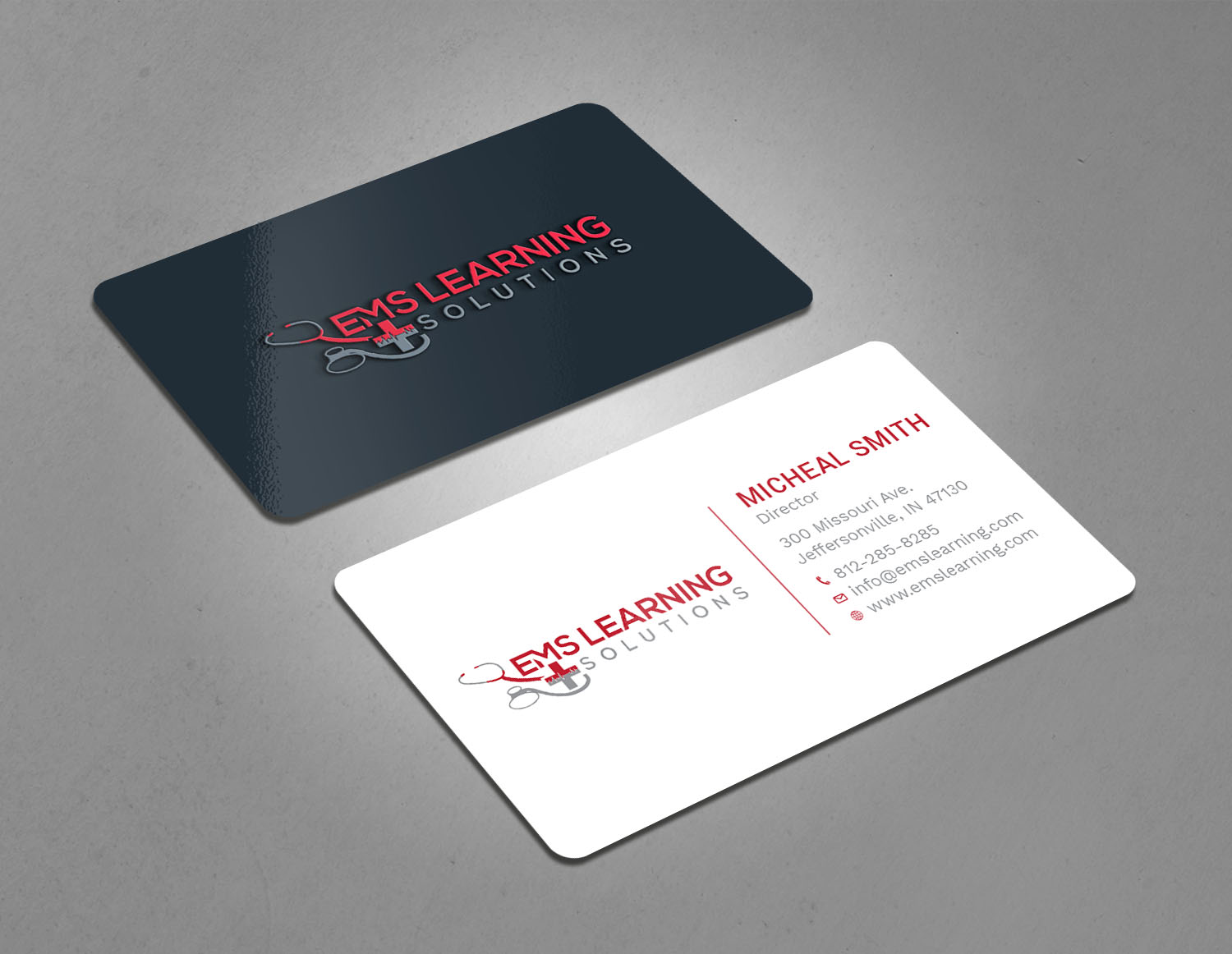 Business Card Design by Tripti Ranjan Gain for EMS Learning Solutions | Design #23257217