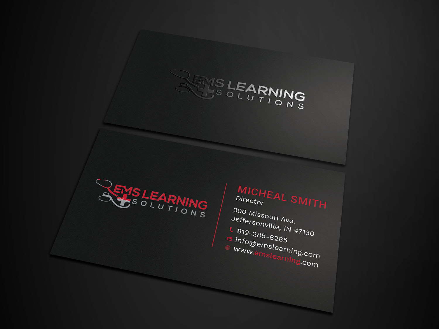 Business Card Design by Tripti Ranjan Gain for EMS Learning Solutions | Design #23257218
