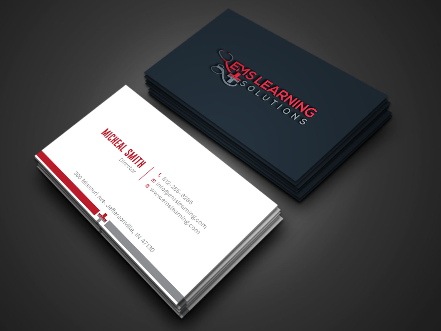Business Card Design by Tripti Ranjan Gain for EMS Learning Solutions | Design #23257240