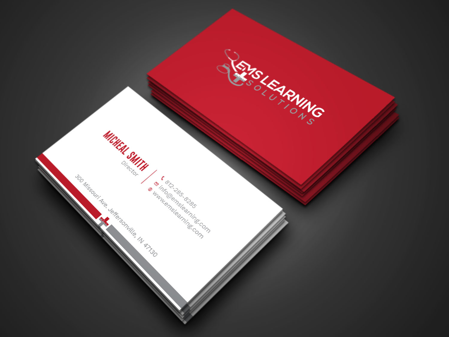 Business Card Design by Tripti Ranjan Gain for EMS Learning Solutions | Design #23257247