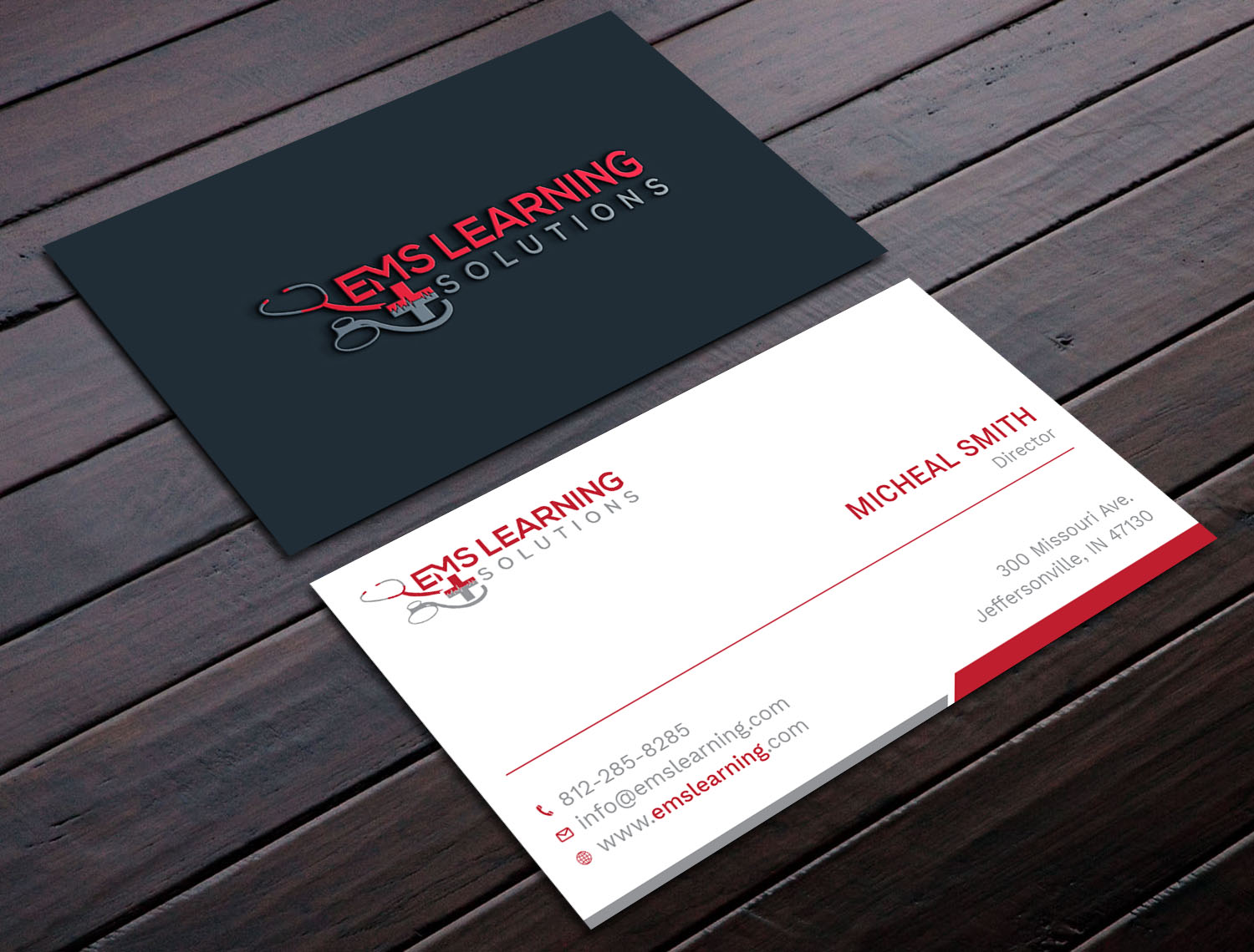 Business Card Design by Tripti Ranjan Gain for EMS Learning Solutions | Design #23257249