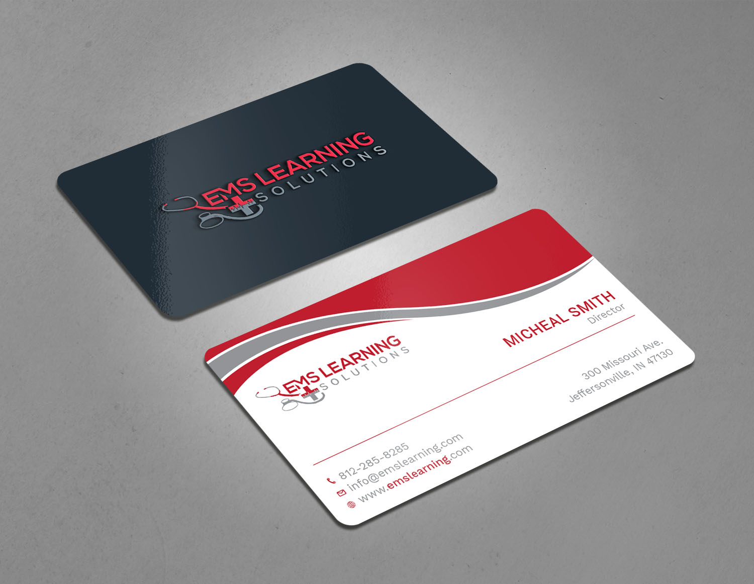 Business Card Design by Tripti Ranjan Gain for EMS Learning Solutions | Design #23257252