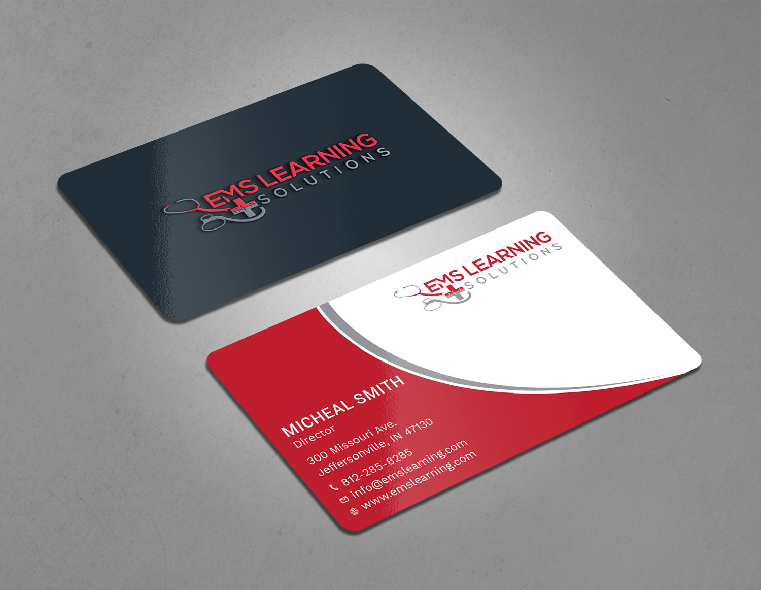 Business Card Design by Tripti Ranjan Gain for EMS Learning Solutions | Design #23257254