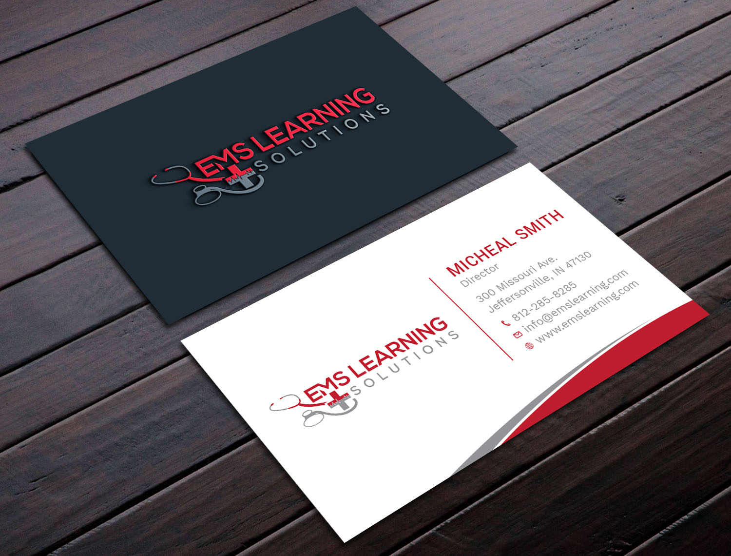 Business Card Design by Tripti Ranjan Gain for EMS Learning Solutions | Design #23257256