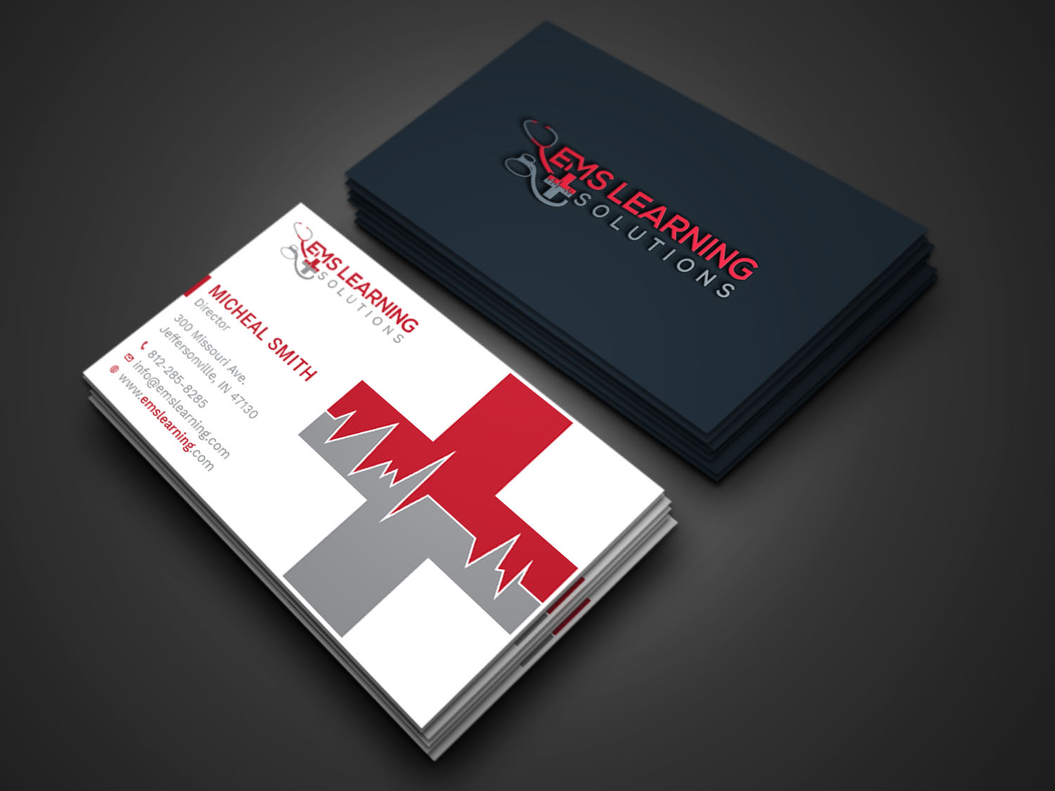 Business Card Design by Tripti Ranjan Gain for EMS Learning Solutions | Design #23257267