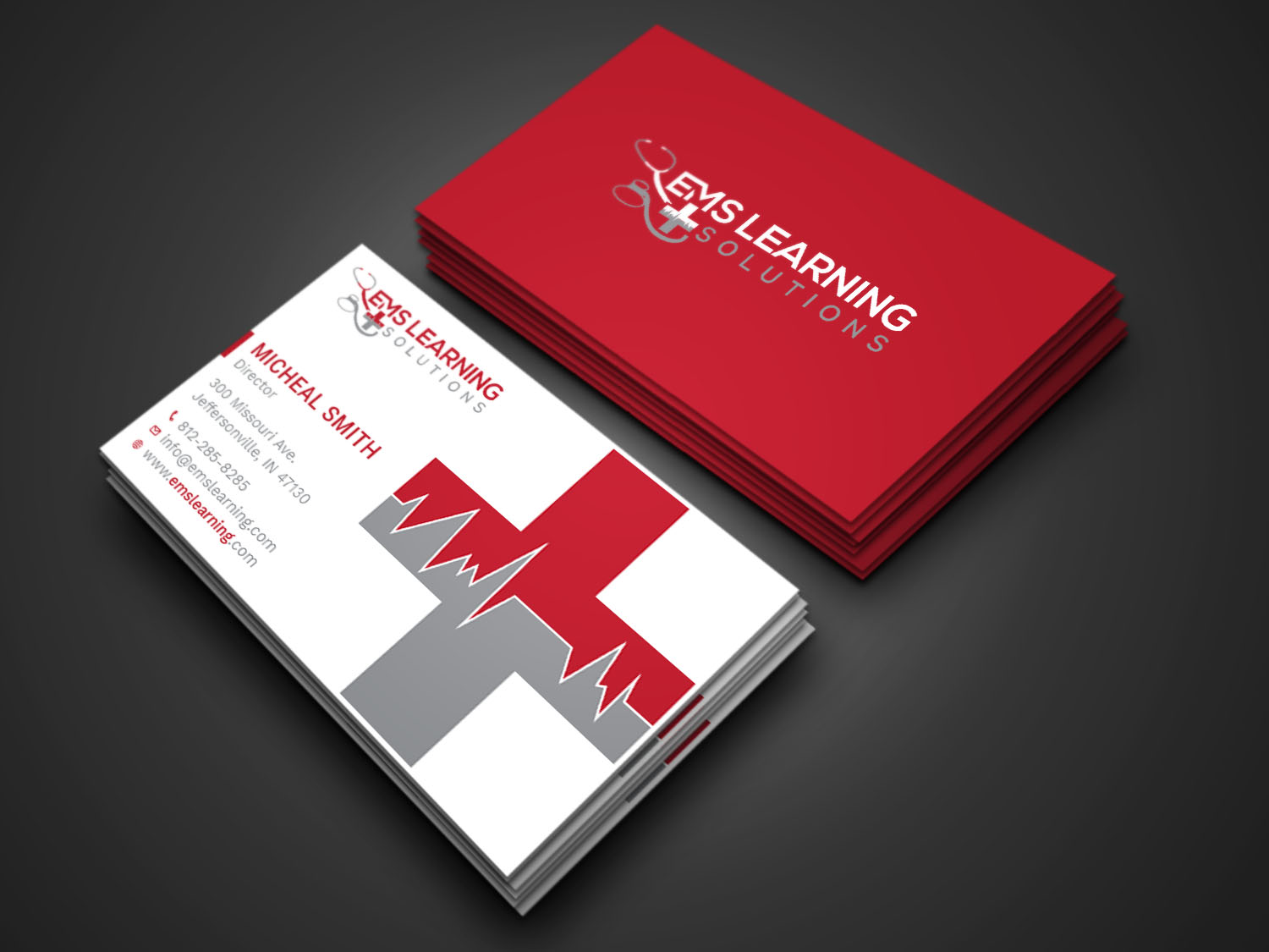 Business Card Design by Tripti Ranjan Gain for EMS Learning Solutions | Design #23257268