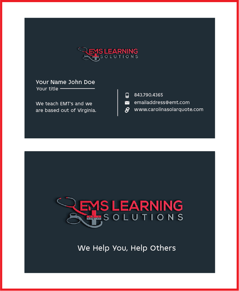 Diseño de Tarjeta de Presentación por Tajmul Islam para EMS Learning Solutions | Diseño #23255457