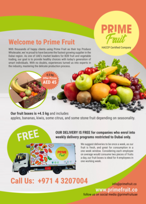 Flyer-Design von uk für Prime International Fruit LLC | Design #23256729