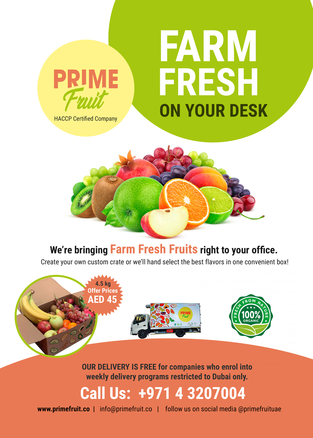 Flyer Design by uk for Prime International Fruit LLC | Design #23258344