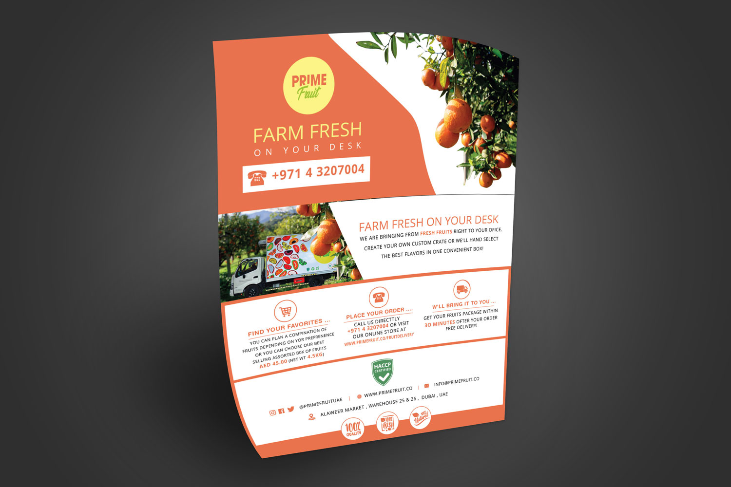 Flyer Design by CreativeFeather for Prime International Fruit LLC | Design #23338234